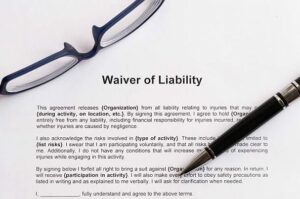 waiver of liability before entering property